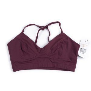 NEW SOL & MANE Cross Back Bra Plum Yoga sports bra size M